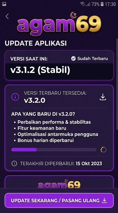 Tampilan riwayat versi agam69