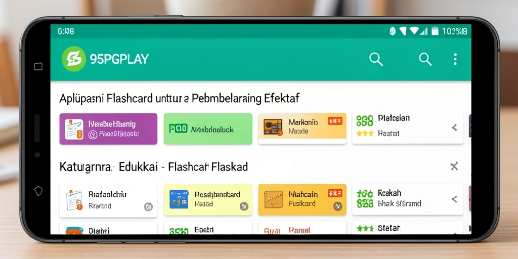 Antarmuka aplikasi 95PGPLAY yang menarik dan fungsional untuk belajar.