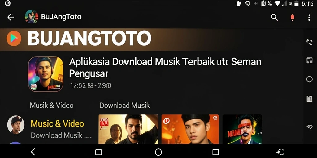 Antarmuka BUJANGTOTO yang mudah digunakan untuk Download Musik.