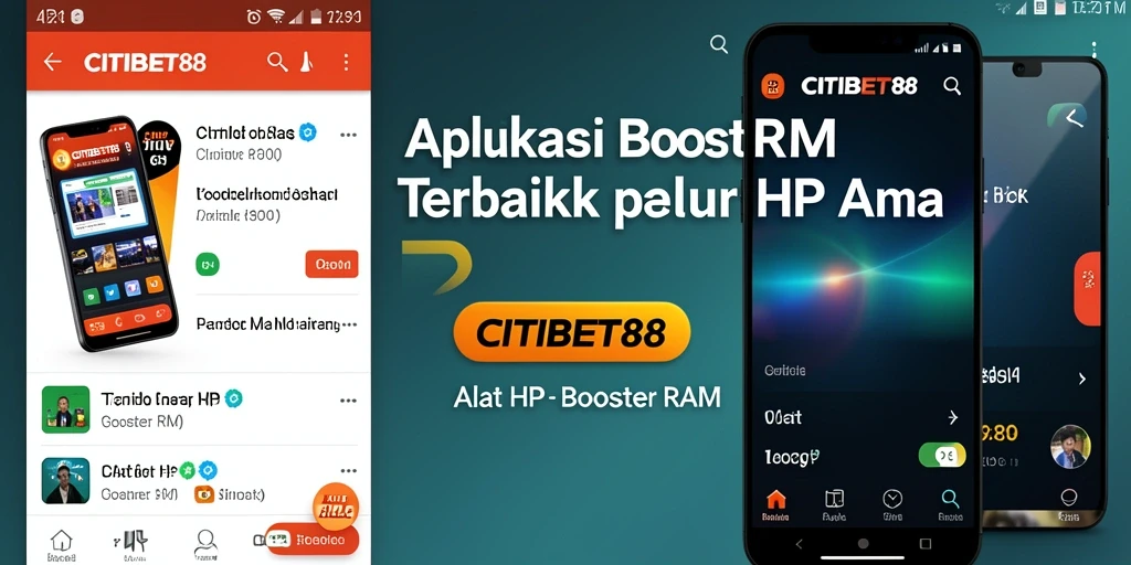 Antarmuka utama CITIBET88 yang menampilkan fungsi pembersihan RAM.