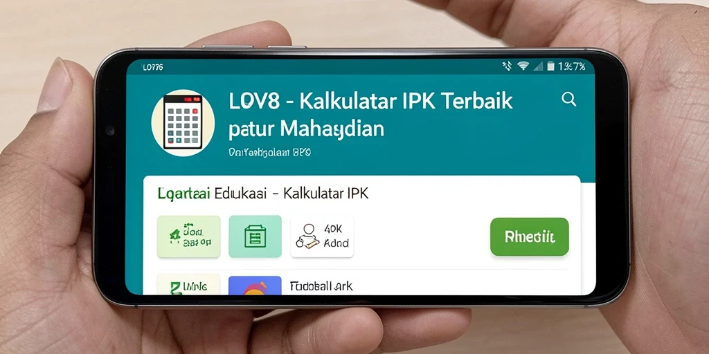 Antarmuka utama LOVE678 menampilkan kalkulator IPK yang user-friendly.
