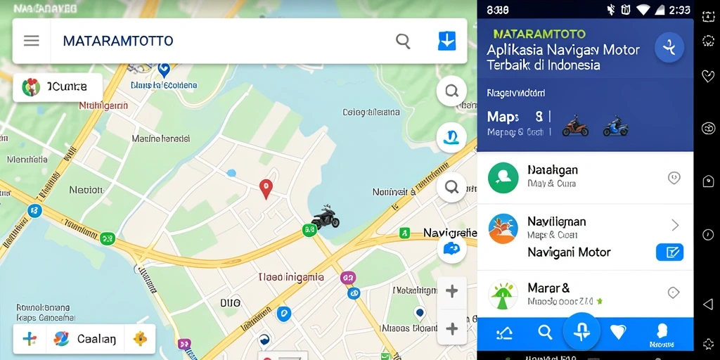 Antarmuka aplikasi MATARAMTOTO menampilkan rute navigasi motor yang jelas.