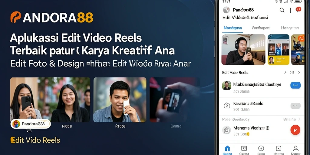 Tampilan antarmuka PANDORA88 untuk Edit Video Reels yang intuitif.