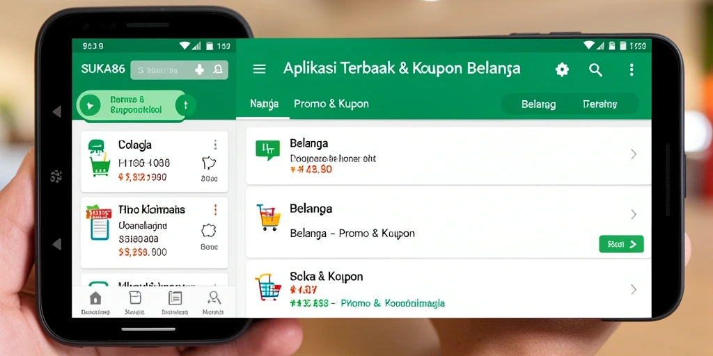Tampilan antarmuka aplikasi SUKA86 yang mudah digunakan.